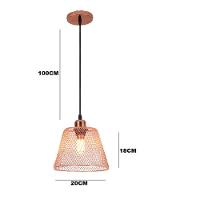 Lustre Abajur Cupula Pendente Metal Aramado Ambiente Casa Decoraçao Quarto