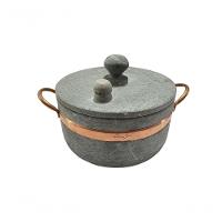 Panela De Pressão Pedra Sabão Alça De Cobre Com Pino 3,6 L. - 1
