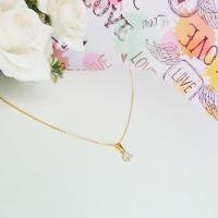 Colar Pingente Ponto De Luz Folheado A Ouro 18K