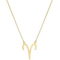 Colar Personalizado Signo De Áries Folheado Em Ouro 18K - 1