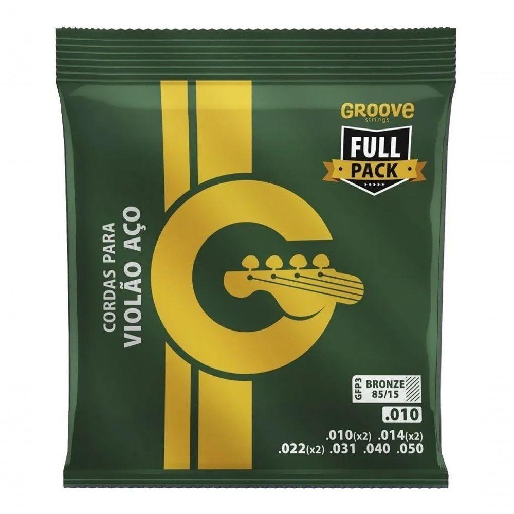 Jogo De Cordas P-violão Bronze 85-15 Groove 0.010"-0.050" Gfp3 - 1