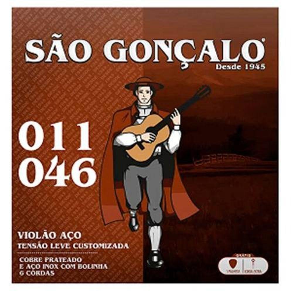 Jogo De Cordas P-violão Aço C-bolinha 011" - 046" São Gonçalo - 1