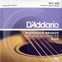 Cordas Para Violão Aço D Addario Phosphor Bronze Ej26 .011-.052