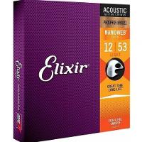 Corda .012 Light Phosphor Bronze Para Violão Aço Nanoweb Elixir - 1