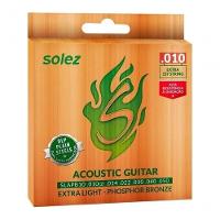 Jogo De Cordas P-violão Solez P.bronze 0.010"-0.050" Slapb10 - 1