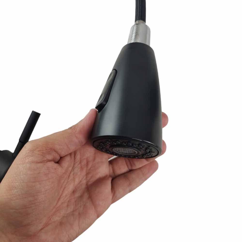 Torneira Gourmet Pull Down Flexivel Cozinha Monocomando Agua Quente Fria Mesa Bancada Pia Limpeza - 3