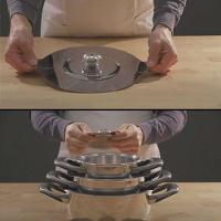 Tampa Frigideira Panela Universal Retratil Ajustavel Inox Cocçao Regula Tamanho Conserva Alimentos - 7