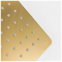 Ducha Chuveiro Teto Inox Dourado 20x20 Suporte Quadrado Slim Luxo Banheiro Piscina Banho Area Externa