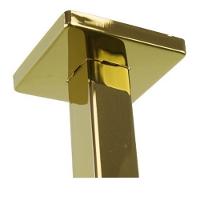Ducha Chuveiro Teto Inox Dourado 20x20 Suporte Quadrado Slim Luxo Banheiro Piscina Banho Area Externa - 13