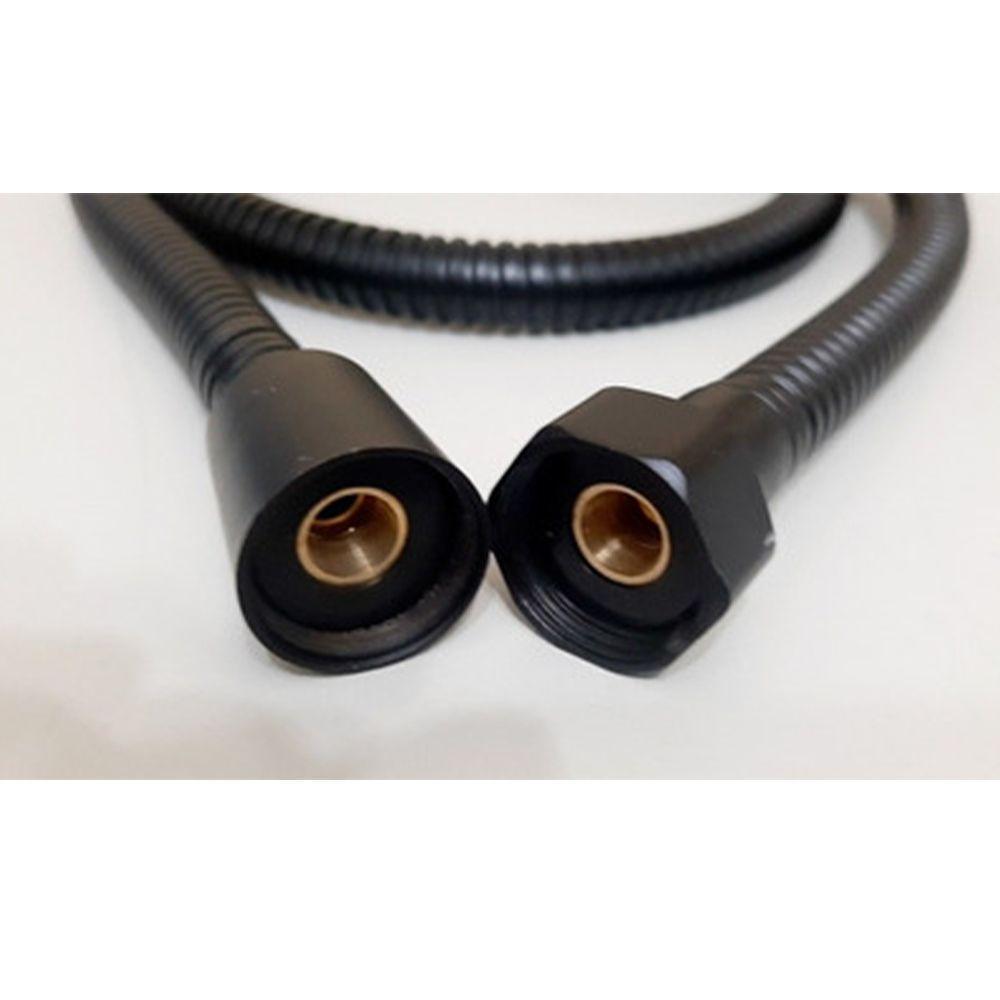 Engate Para Chuveirinho Ducha Higienica Mangueira 1 Metro E 20cm Flexivel Pia Lavabo Banheiro Preto Fosco - 7
