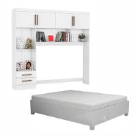 Guarda Roupa Modulado Com Cama Paris 4 Portas 2 Gavetas Branco - 3