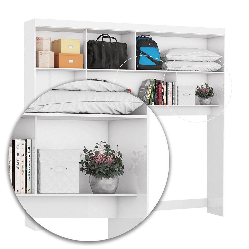 Guarda Roupa Modulado Paris 5 Portas Com Espelho E 2 Gavetas Branco - 2