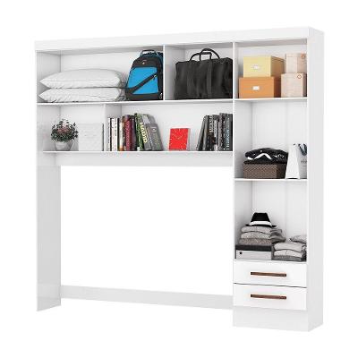 Guarda Roupa Casal Paris 5 Portas 2 Gavetas Branco MDP Carioca Móveis