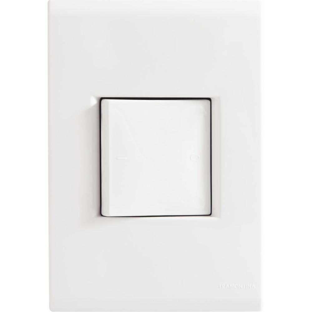 Conjunto 4x2 Com 1 Interruptor Bipolar Tramontina Liz 25 A 250 V Branco - 1