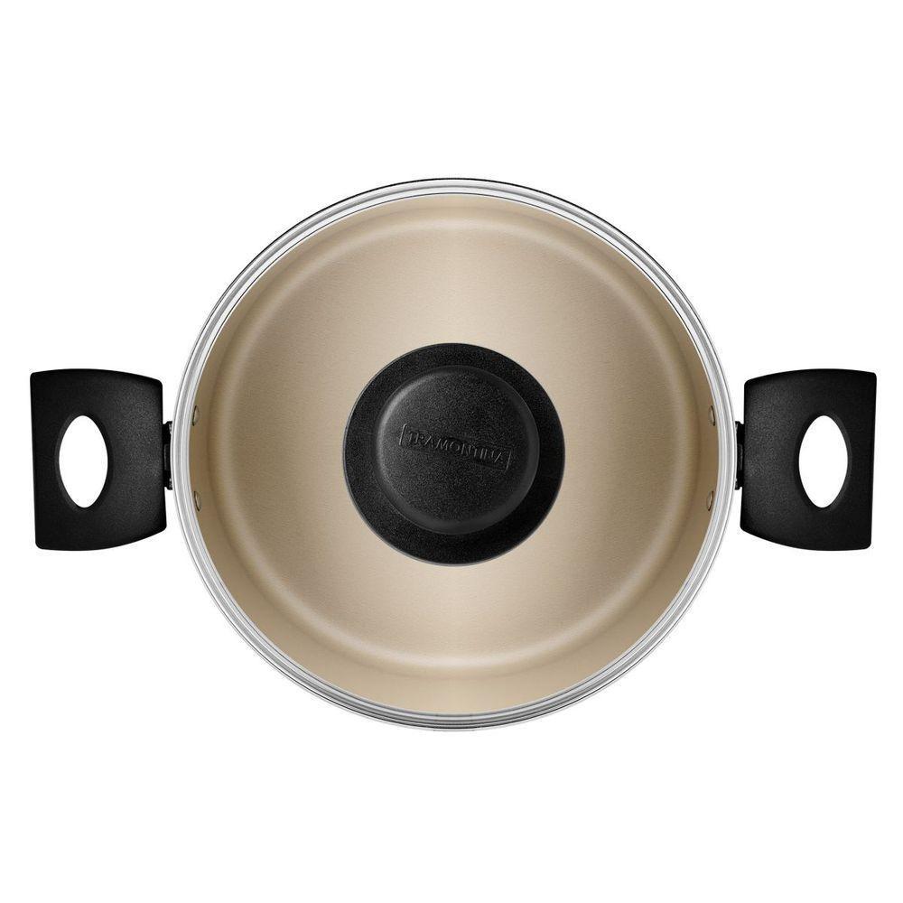 Panela Caçarola Antiaderente Com Tampa De Vidro 20 Cm 2,8l Turim Vermelho Tramontina - 5