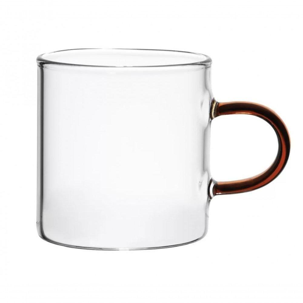 Dupla De Caneca Vidro Boro Alça Ambar 100 Ml - Mimo Style - 1
