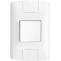 Conjunto 4x2 Com 1 Interruptor Bipolar Simples Tramontina Aria 25 A 250 V Branco - 1