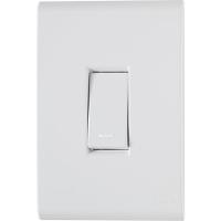 Conjunto 4x2 Com 1 Interruptor Simples Tramontina Liz 10 A 250 V Branco 120 Unidades - 1