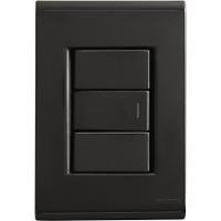 Conjunto 4x2 Com 1 Interruptor Simples 10 A 250 V Tramontina Liz Grafite - 1