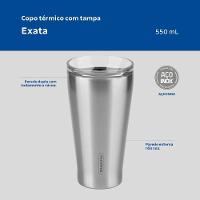 Copo Térmico Tramontina Exata Em Aço Inox Com Tampa 550 Ml - 7