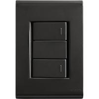 Conjunto 4x2 Com 2 Interruptores Simples 10 A 250 V Tramontina Liz Grafite - 1