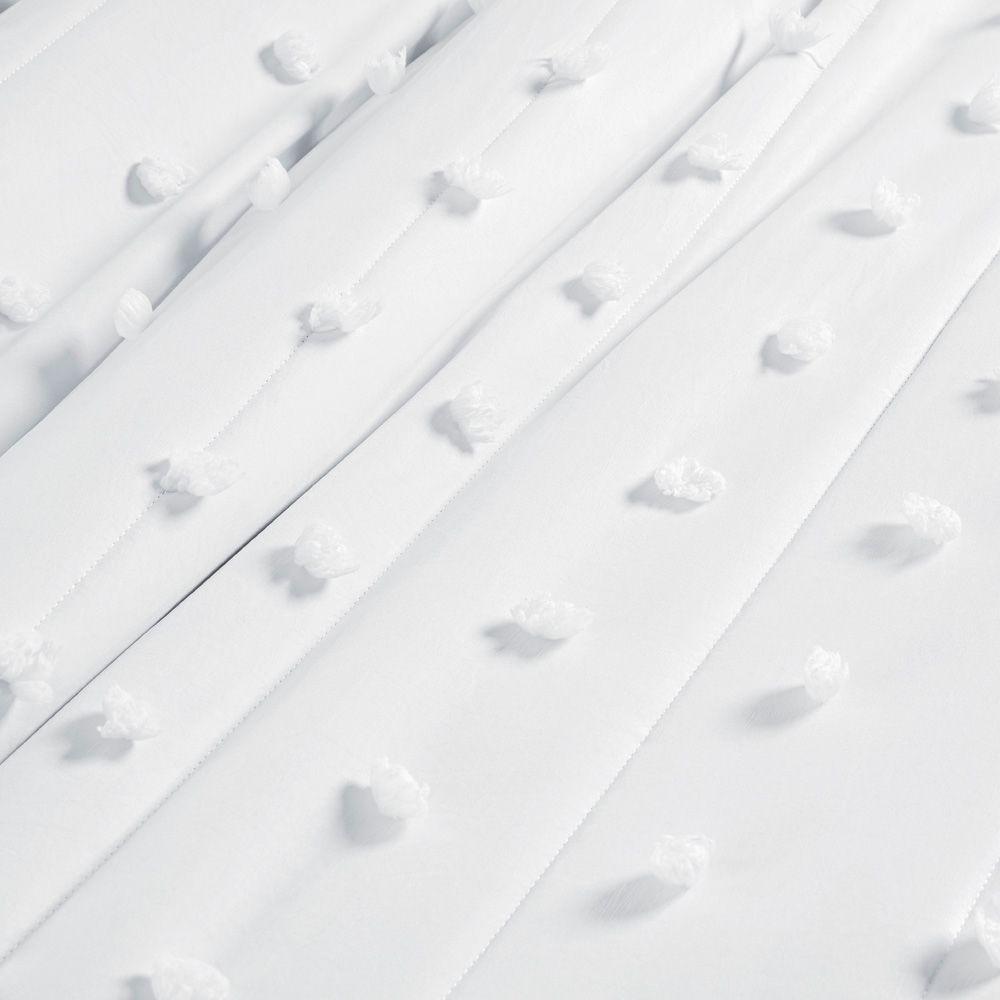 Kit Cobre Leito Colcha Alexa Pompom Queen Dupla Face Micropercal 3 Peças - Branco - 3