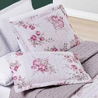 Kit Cobre Leito Colcha Celi Casal Padrão Dupla Face Micropercal 200 Fios 3 Peças - Palha Florido - 5