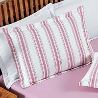 Jogo Cama Lençol Daily King Malha 100% Algodão Listrado 3 Peças - Rosê - 4