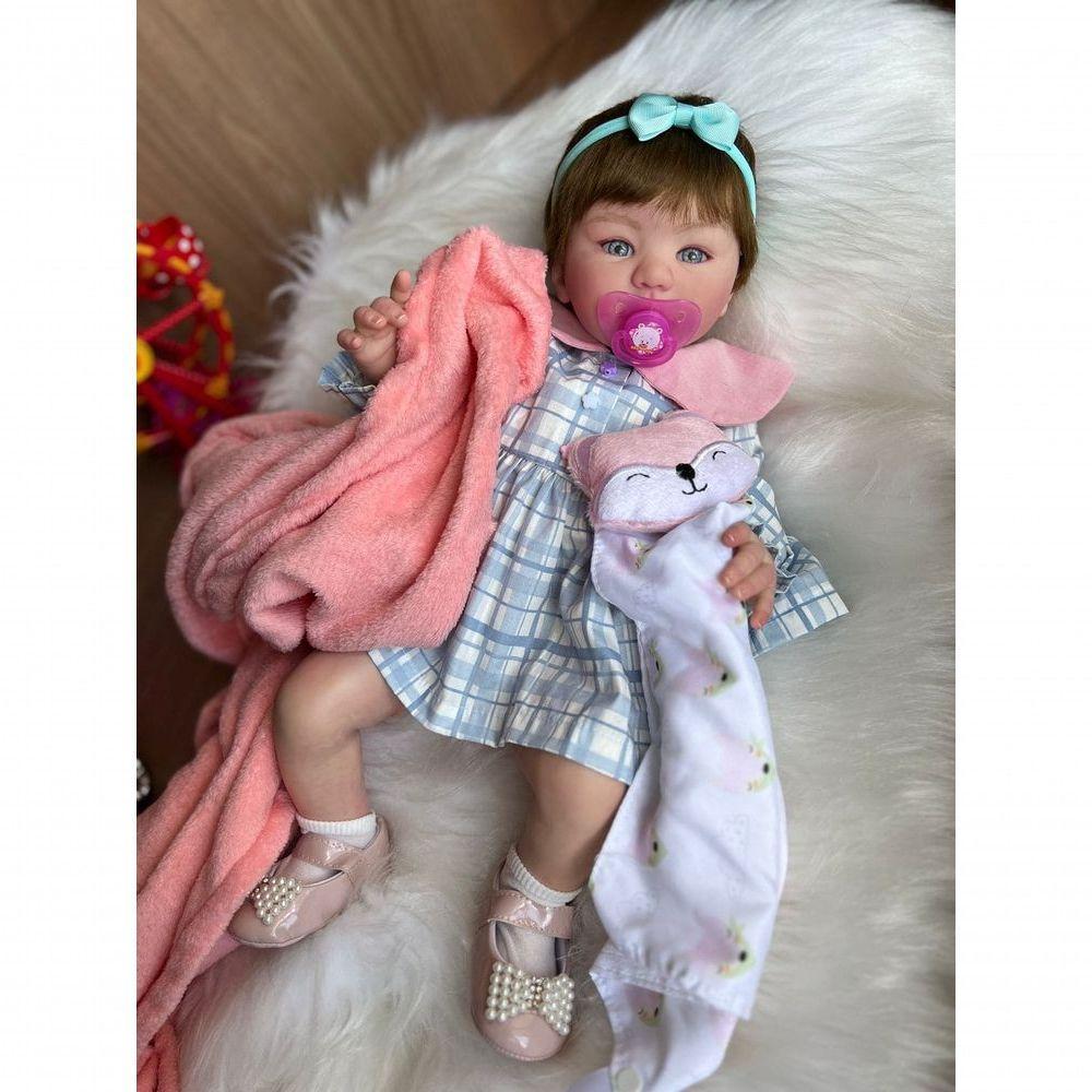 Bebê Reborn Aurora Kit Completopo Do Bebê Tecido - 7
