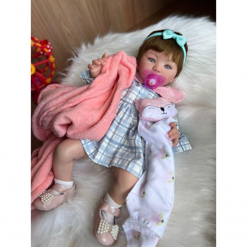 Bebê Reborn Aurora Kit Completopo Do Bebê Tecido - 12