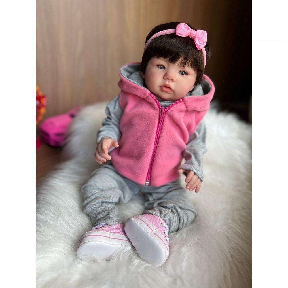 Bebê Reborn Lívia Kit Completopo Do Bebê Tecido - 1