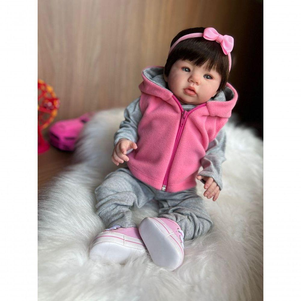 Bebê Reborn Lívia Kit Completopo Do Bebê Tecido - 5