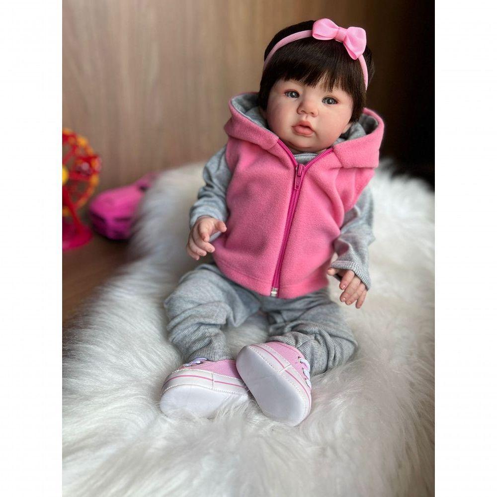 Bebê Reborn Lívia Kit Completopo Do Bebê Tecido - 8