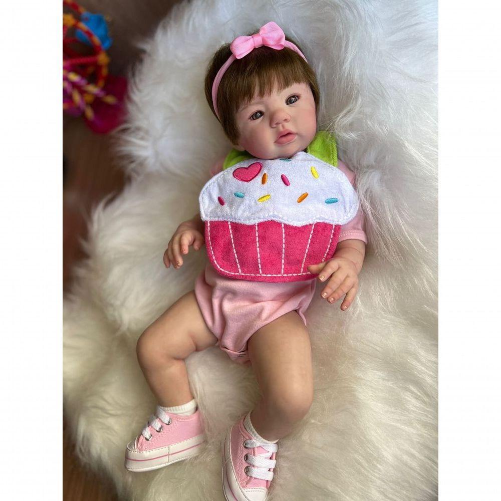 Bebê Reborn Alice - Kit Simples Corpo Do Bebê Tecido - 5