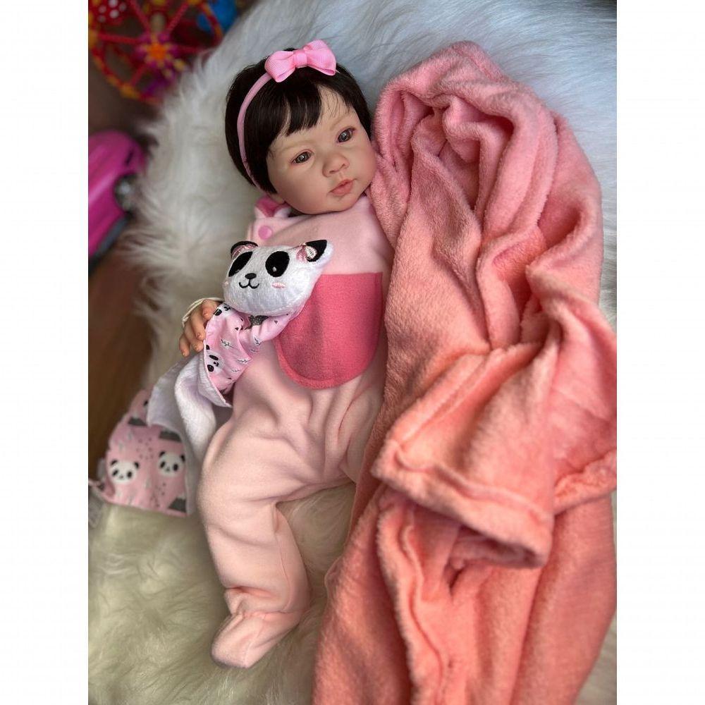 Bebê Reborn Nina - Kit Completo Corpo Do Bebê Tecido - 4