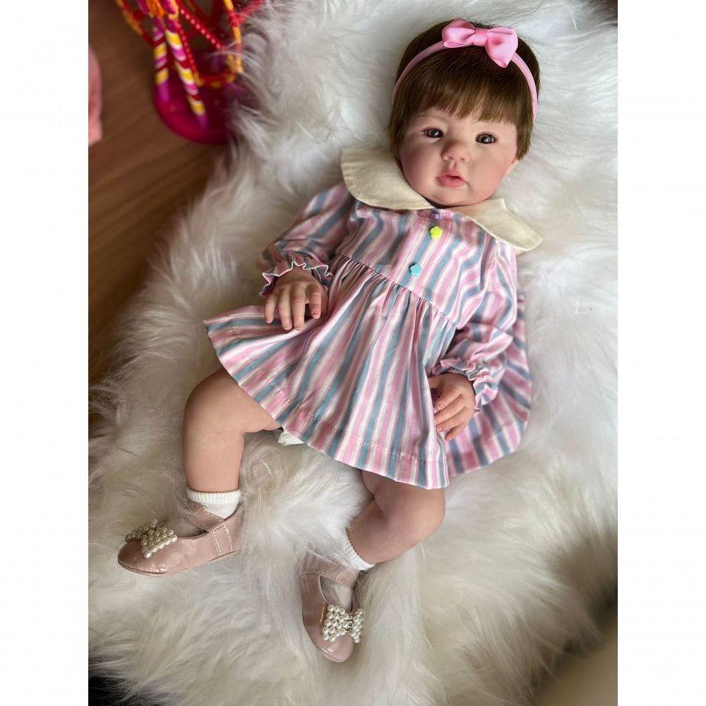 Bebê Reborn Elisa - Kit Simples Corpo Do Bebê Tecido - 3