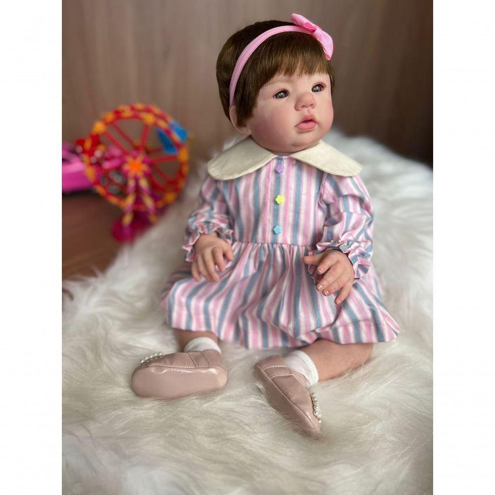 Bebê Reborn Elisa - Kit Simples Corpo Do Bebê Tecido - 8