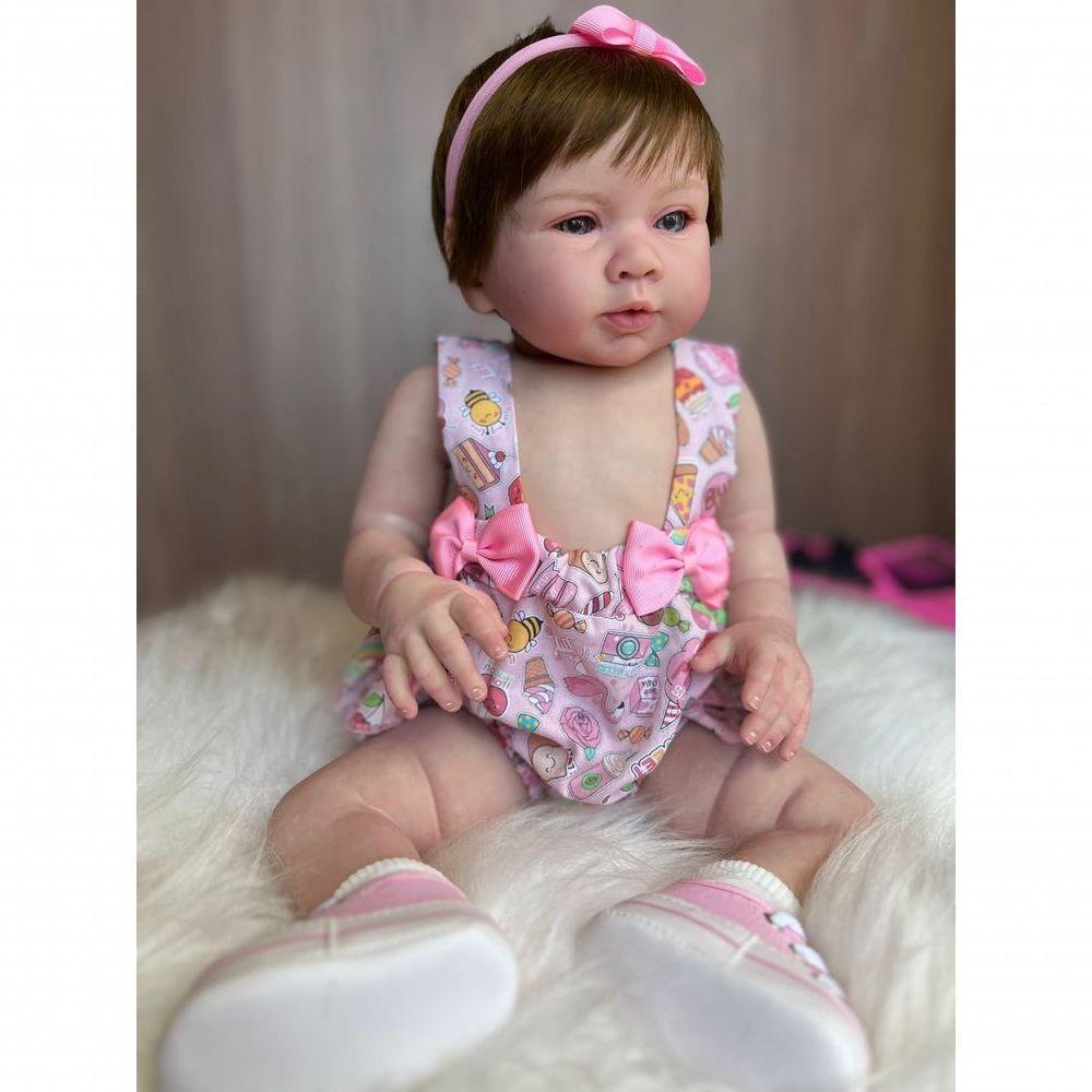 Bebê Reborn Luiza - Kit Completo Corpo Do Bebê Tecido - 5