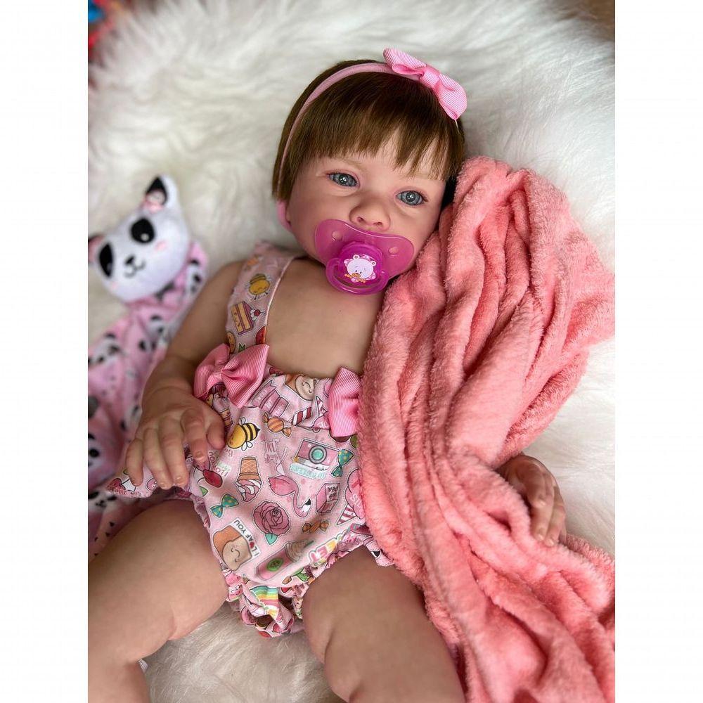 Bebê Reborn Luiza - Kit Completo Corpo Do Bebê Tecido - 9