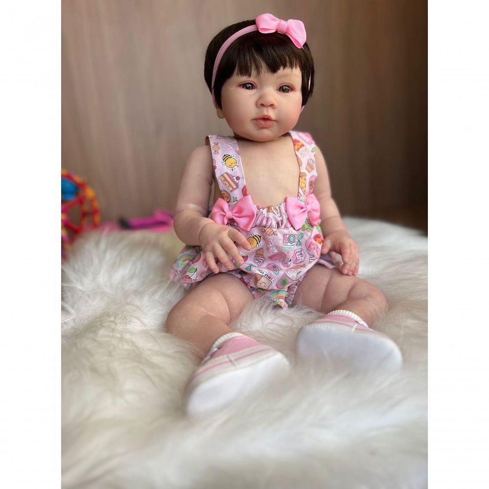 Bebê Reborn Bella - Kit Completo Corpo Do Bebê Tecido - 7