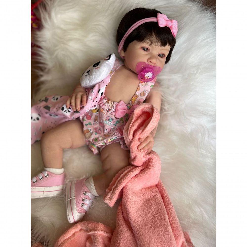 Bebê Reborn Bella - Kit Completo Corpo Do Bebê Tecido - 8