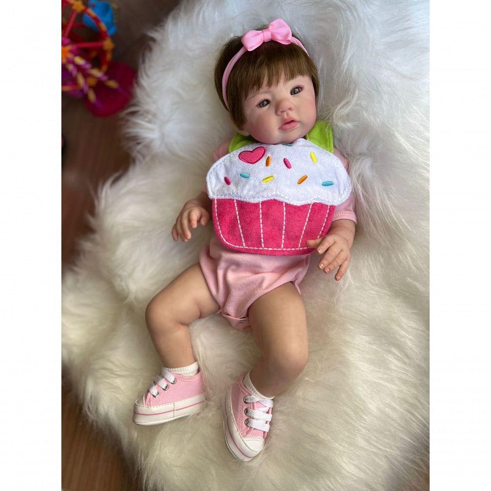 Bebê Reborn Alice - Kit Completo Corpo Do Bebê Tecido - 8
