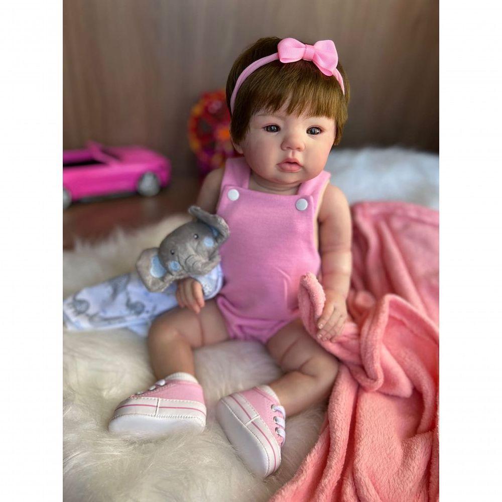 Bebê Reborn Bia - Kit Completo Corpo Do Bebê Tecido - 7