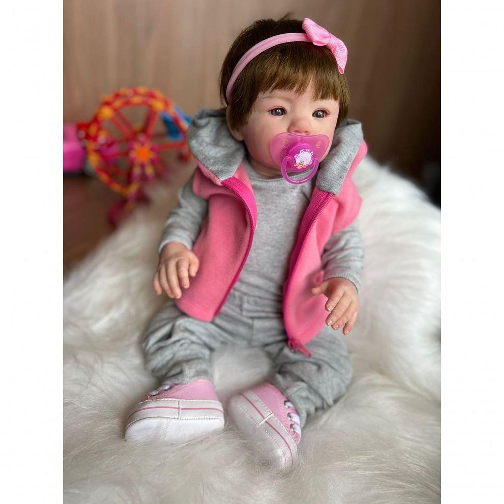 Bebê Reborn Helena - Kit Completo Corpo Do Bebê Tecido - 10