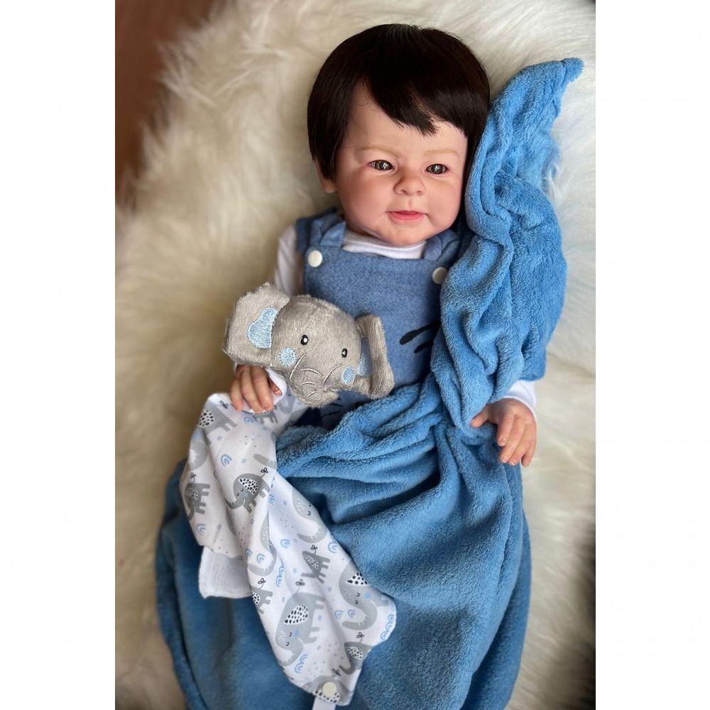 Bebê Reborn Miguel - Kit Completo Corpo Do Bebê Tecido - 7