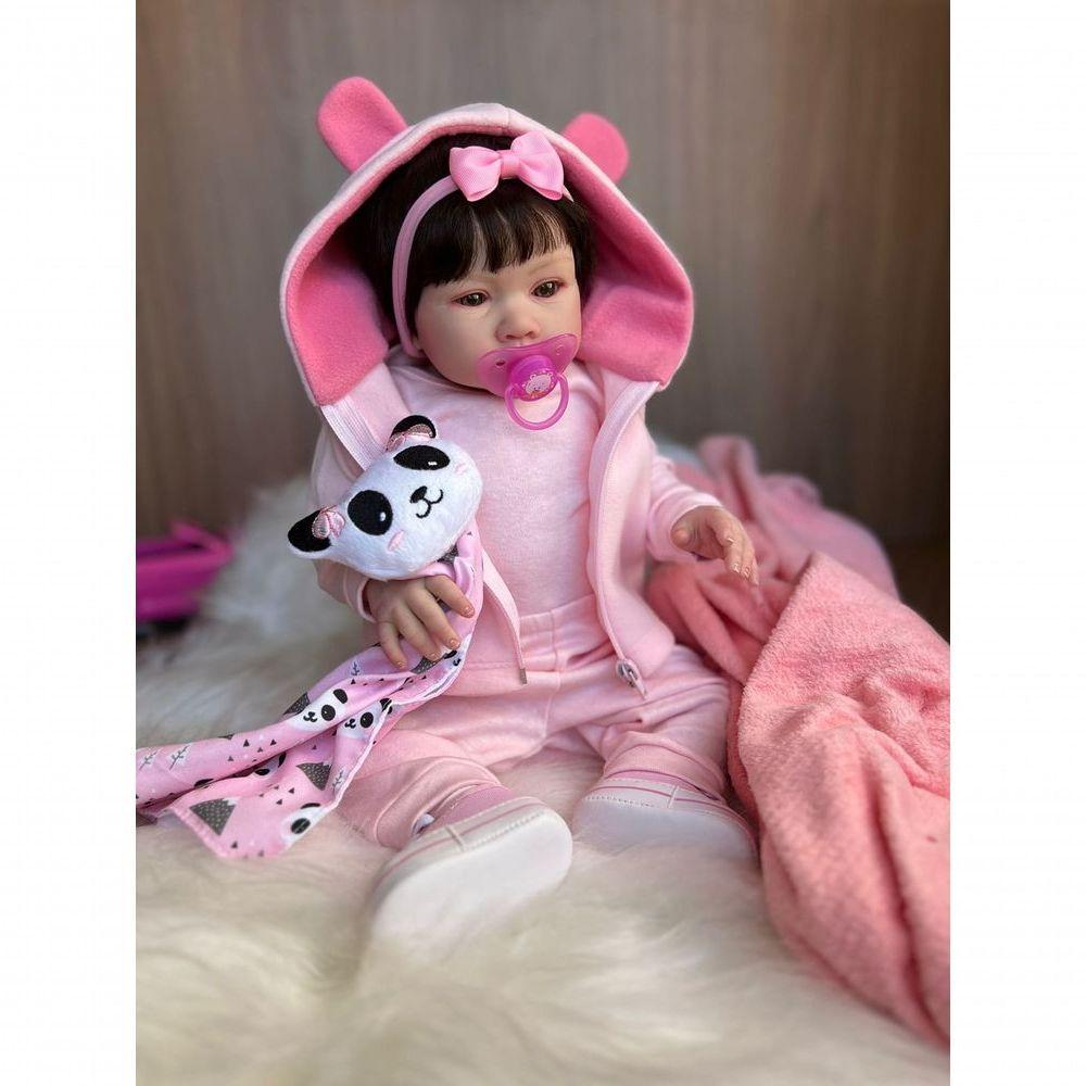 Bebê Reborn Manu - Kit Completo Corpo Do Bebê Tecido - 4