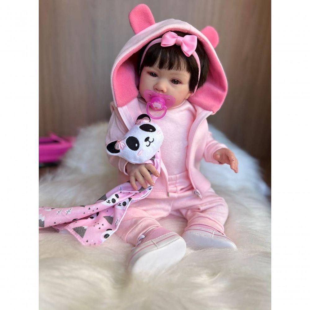 Bebê Reborn Manu - Kit Completo Corpo Do Bebê Tecido - 6