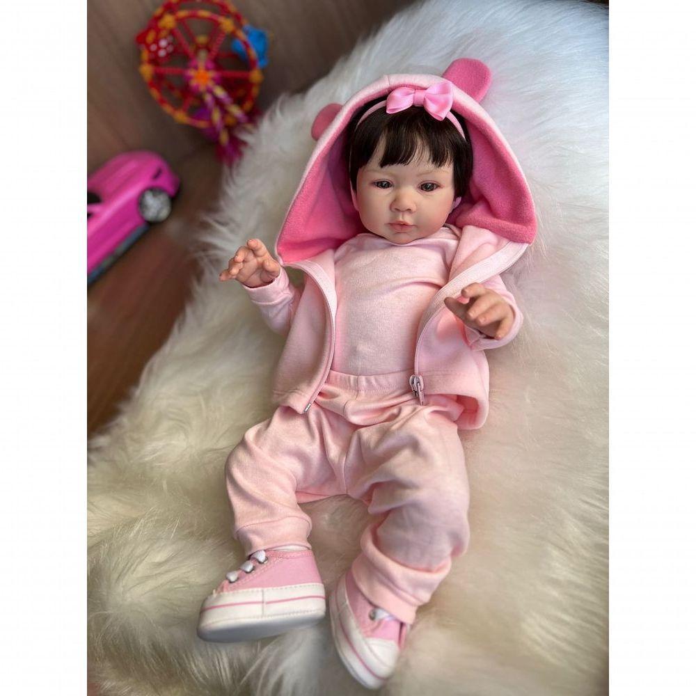Bebê Reborn Manu - Kit Completo Corpo Do Bebê Tecido - 7
