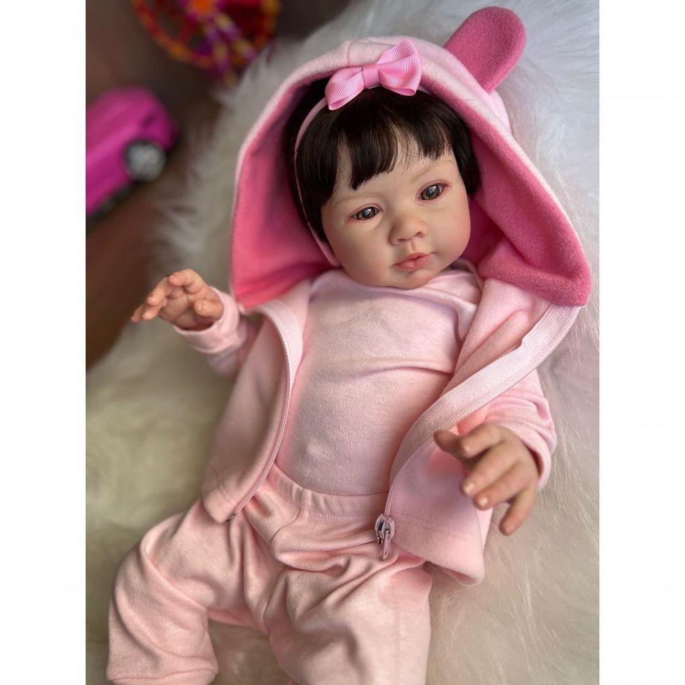 Bebê Reborn Manu - Kit Completo Corpo Do Bebê Tecido - 9