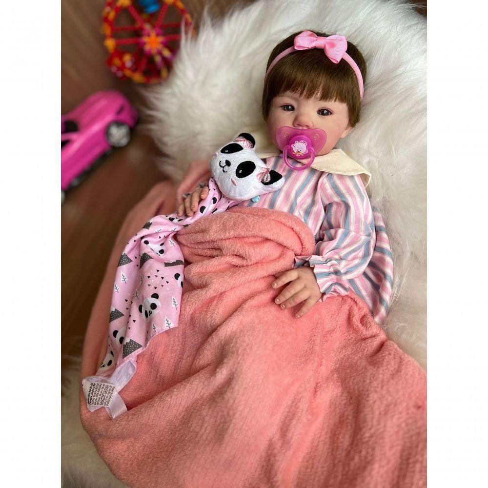 Bebê Reborn Elisa - Kit Completo Corpo Do Bebê Tecido - 4